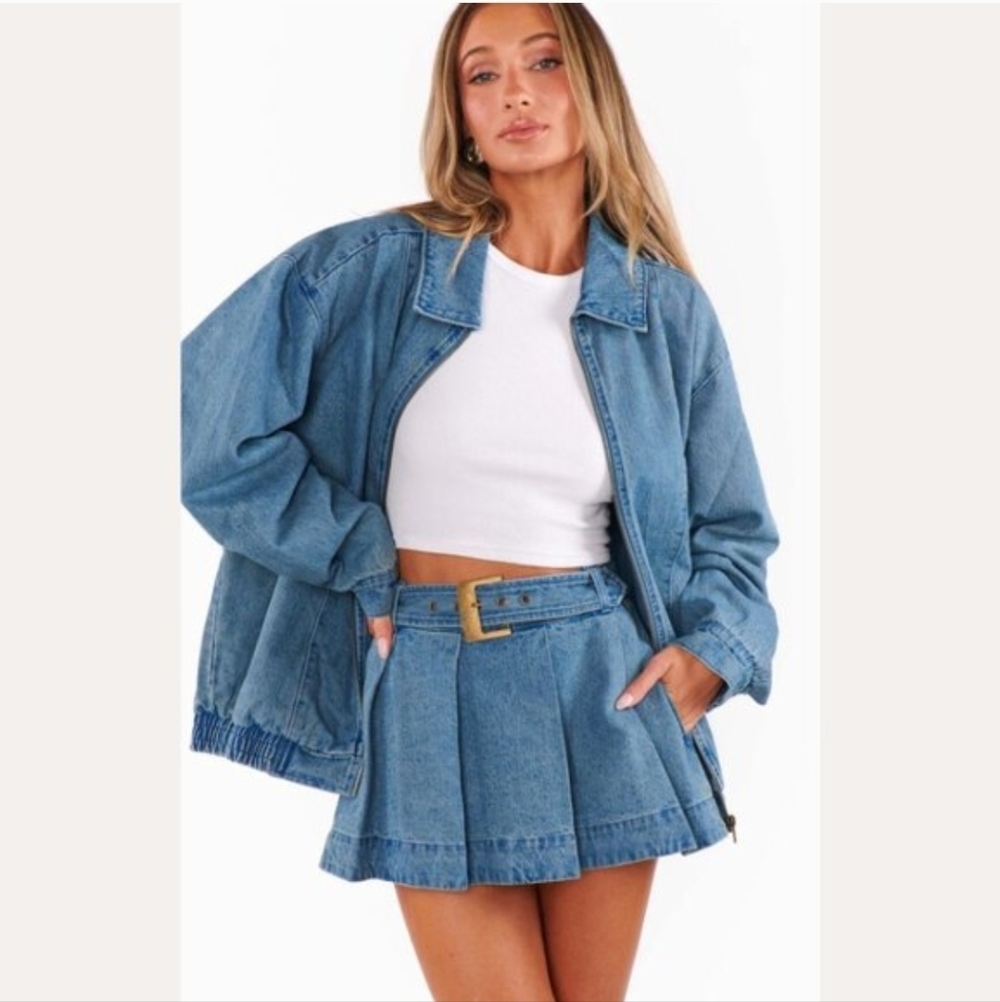 🩵🔹️Show Me Your Mumu🔹️ Lohan Mini Skort - Ozone Indigo